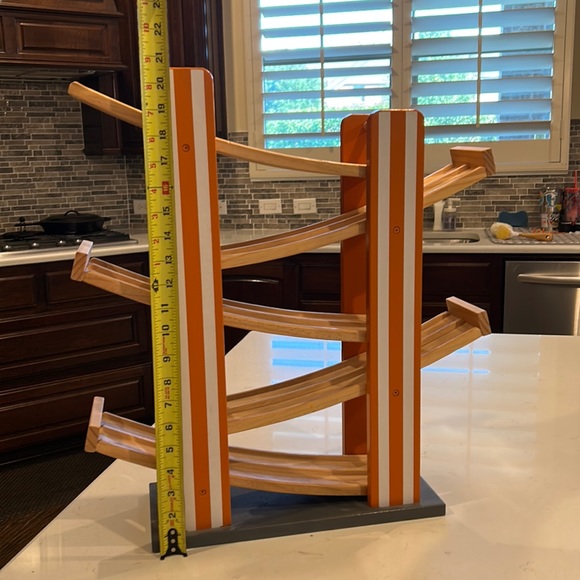 Land Of Nod Toys Land Of Nod Fast Track And Race Cars Wooden Vertical Race Track And 4 Cars